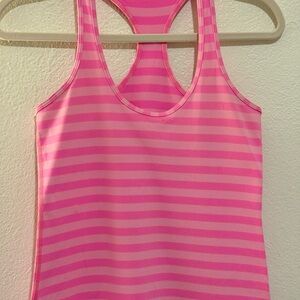 Pink Striped S Lululemon Tank